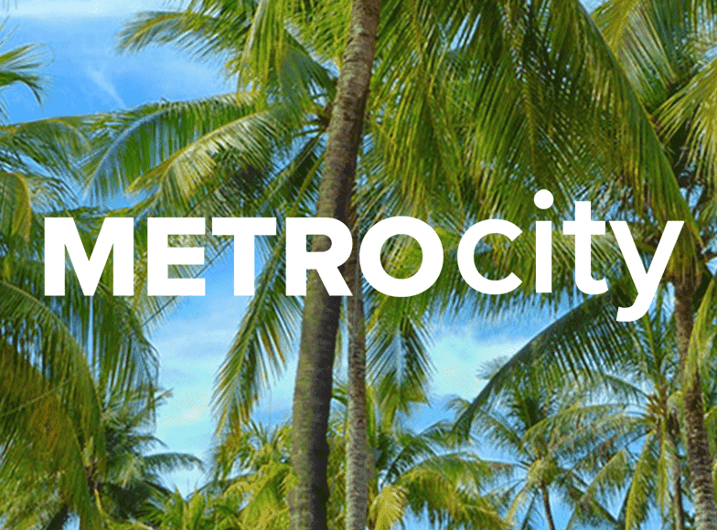 Metrocity logo, showcasing our logo suite work.